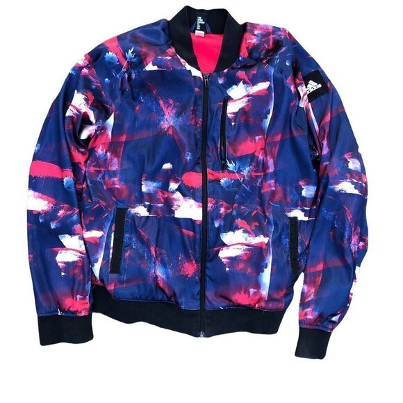 ADIDAS Multicolor Flower Bomber Jacket Medium - Picture 11 of 11